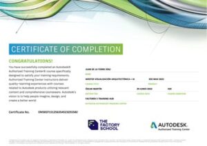 Certificado Máster Visualización Arquitectónica + IA Oficial de Autodesk y Chaos