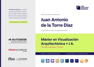 Certificado de Máster Visualización Arquitectónica + Inteligencia Artificial