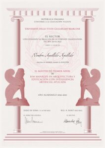 Certificado Universita Digitale Unimarconi, Certificado Universidad Digital Unimarconi