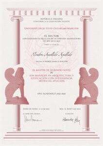 Certificado Universita Digitale Unimarconi, Certificado Universidad Digital Unimarconi