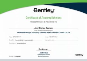 Certificado Máster BIM manager de Bentley