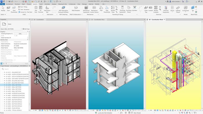 Disciplinas de Revit. Architecture, Structure y MEP