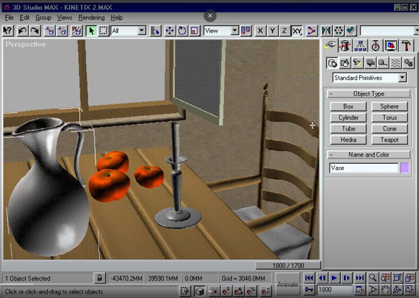 Interfaz 3D Studio Max 1996