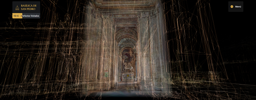 Basilica de San Pedro gemelo digital de patrimonio visita virtual