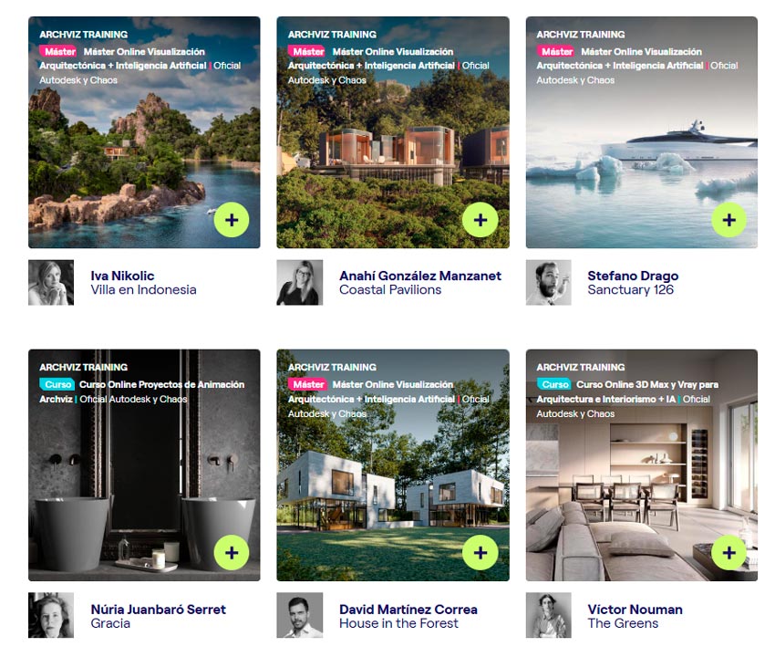 Opiniones de alumnos de Archviz, galería de alumnos de the factory school