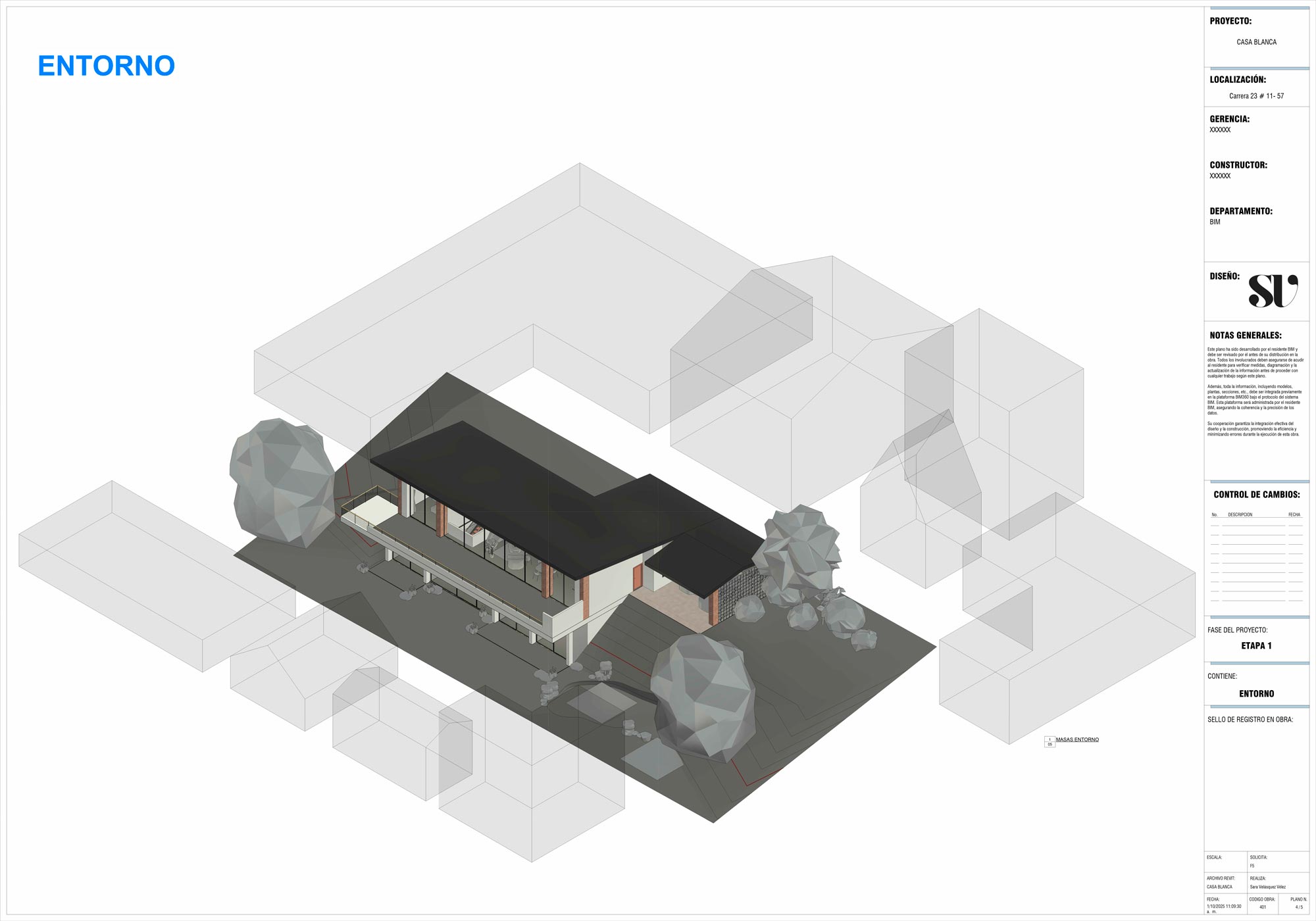 Proyecto Final de Máster de la alumna Sara Velásquez Vélez del Máster BIM Manager con IA
