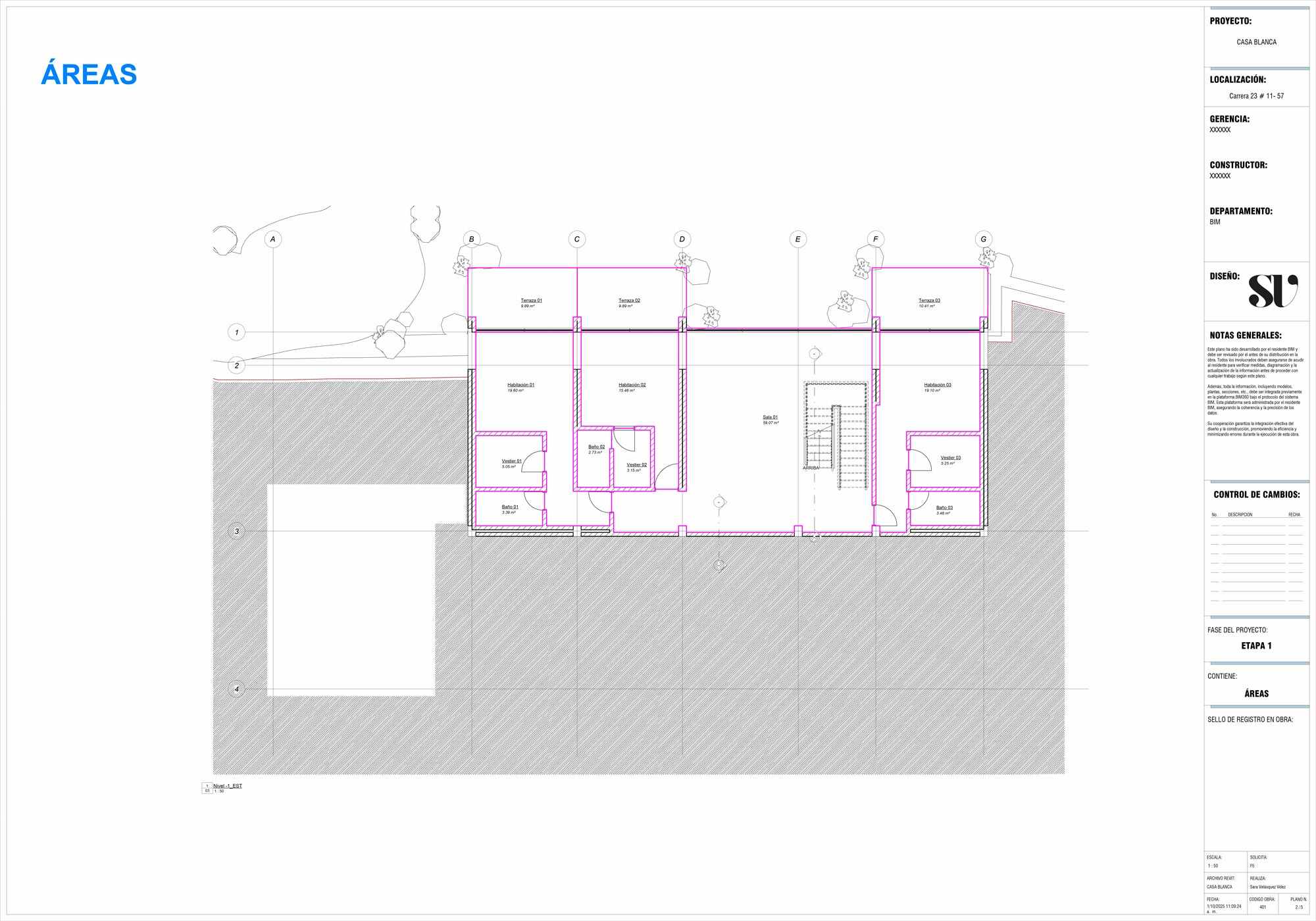 Proyecto Final de Máster de la alumna Sara Velásquez Vélez del Máster BIM Manager con IA