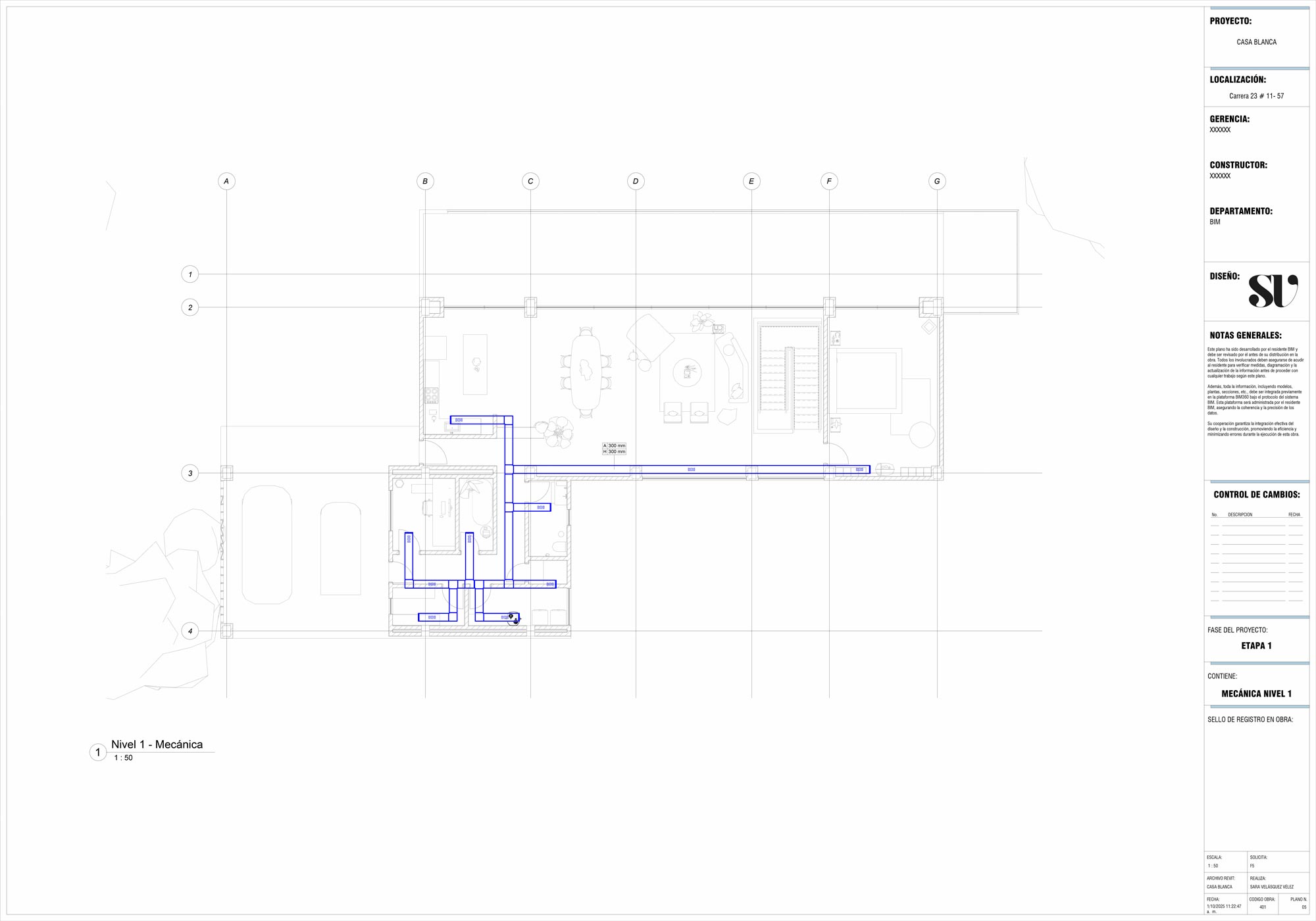 Proyecto Final de Máster de la alumna Sara Velásquez Vélez del Máster BIM Manager con IA