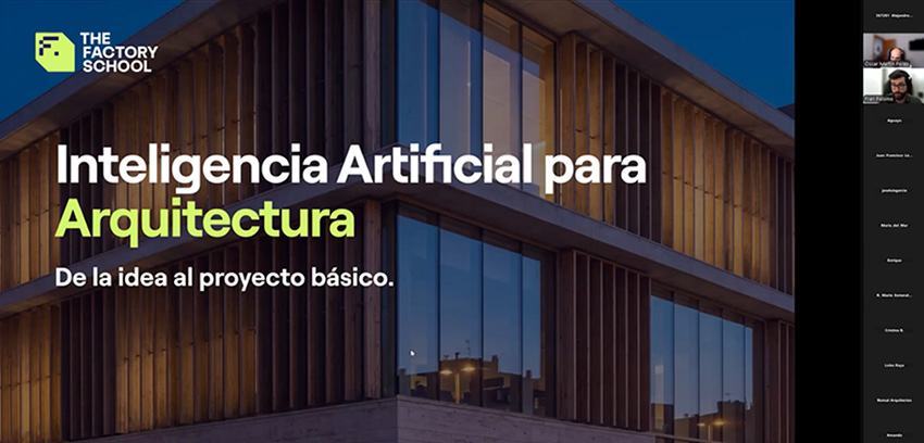 El COA Granada y The Factory School acercan la IA aplicada a la arquitectura con una primera sesión para colegiados