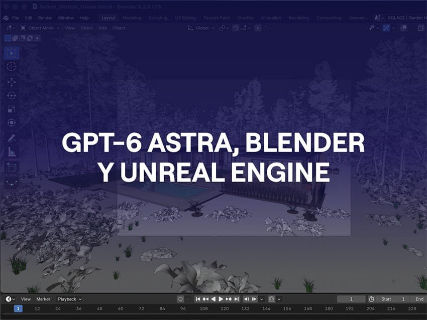 Portada del artículo GPT-6 Astra, Blender y Unreal Engine: así cambia la creación 3D con IA